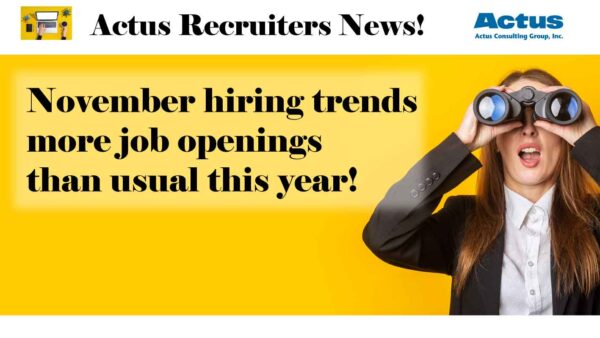 【11月の採用トレンド】今年は例年より求人が活発！